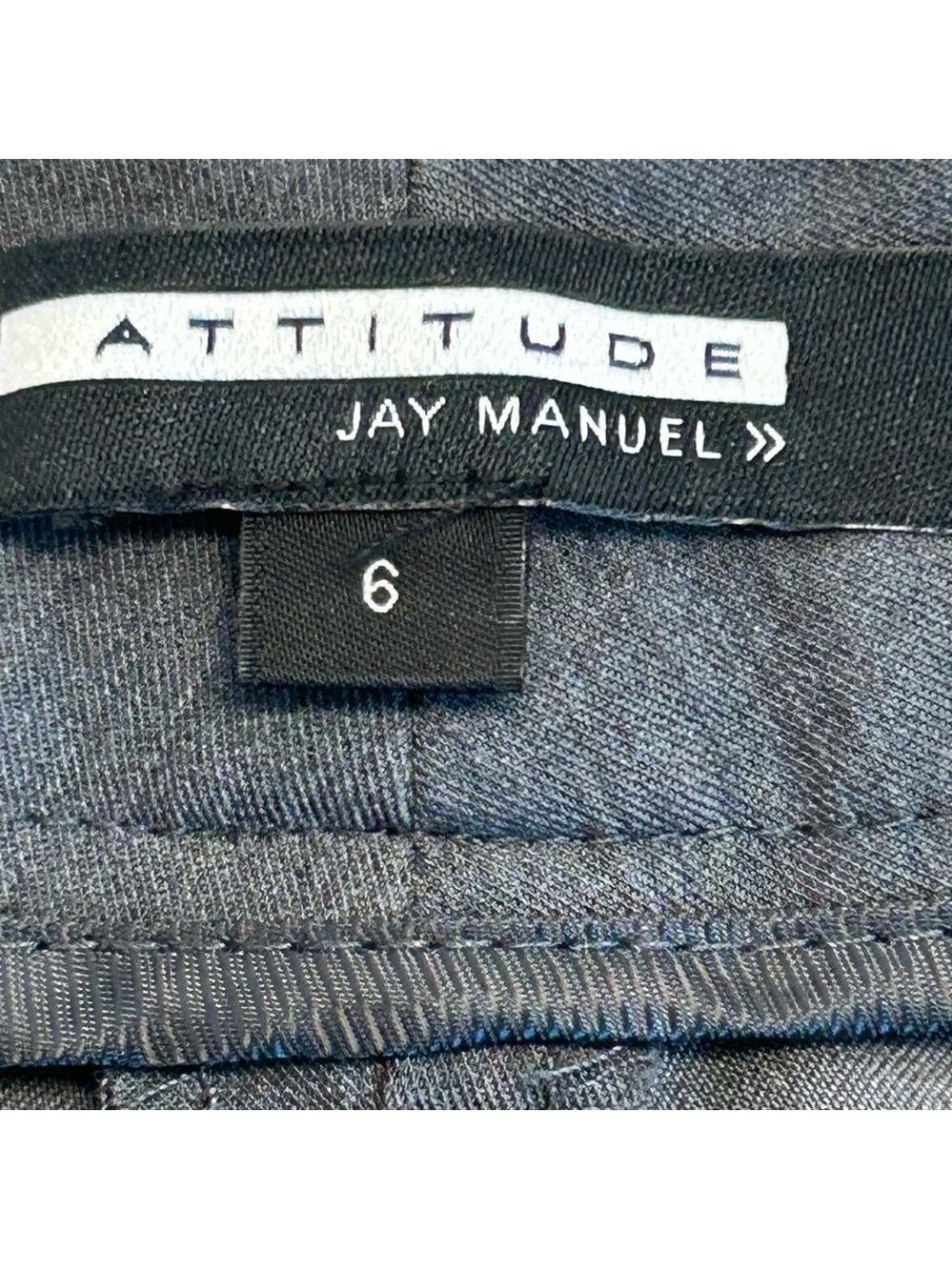 Attitude Jay Manuel Charcoal Gray Trouser Dress Pants professional business Sz 6 - Picture 6 of 14